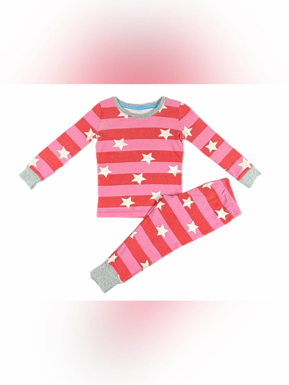 MINI BODEN Snug Fit Striped Star Print Pajama Set - 3